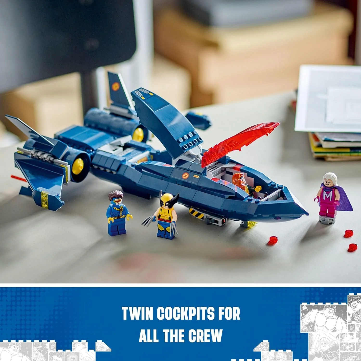 LEGO Marvel X-Men X-Jet Building Toy Set (359-Pieces) - Image 4