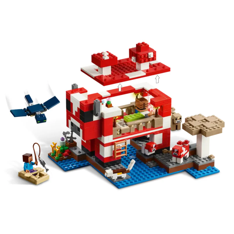 LEGO Minecraft The Mooshroom House Building Toy Set (500-Pieces) - Image 2