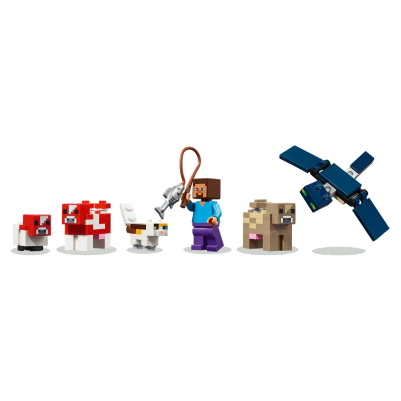 LEGO Minecraft The Mooshroom House Building Toy Set (500-Pieces) - Image 3