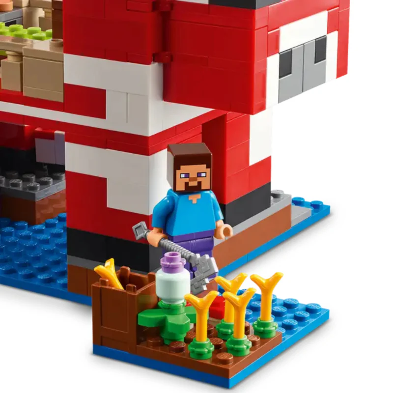 LEGO Minecraft The Mooshroom House Building Toy Set (500-Pieces) - Image 5