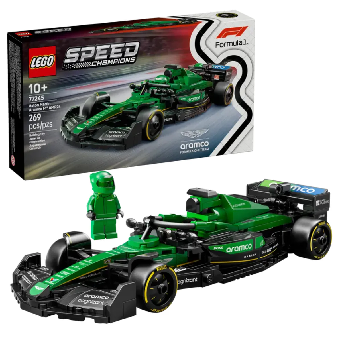 LEGO Speed Champions Aston Martin Aramco F1 AMR24 Race Car Building Toy Set (269-Piece) - Image 5