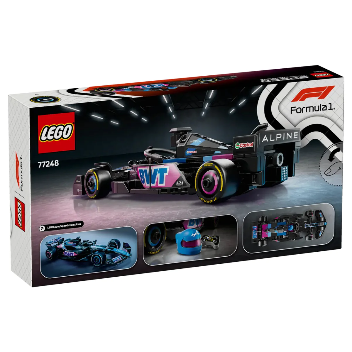 LEGO Speed Champions BWT Alpine F1 Team A524 Race Car Building Toy Set (258-Pieces) - Image 5