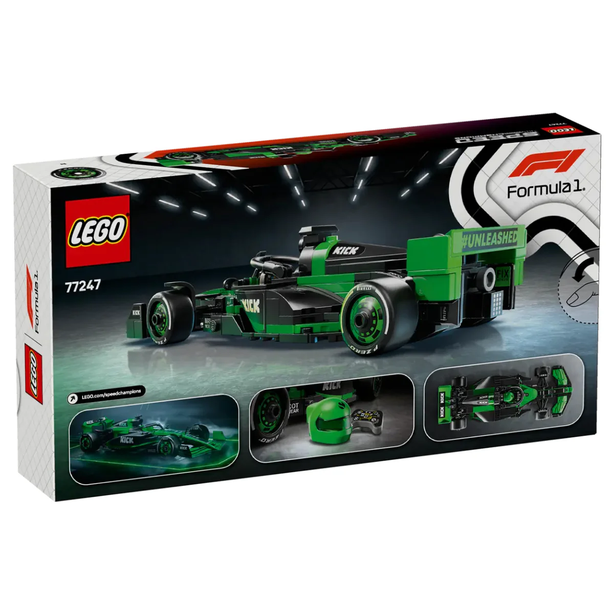 LEGO Speed Champions KICK Sauber F1 Team C44 Race Car Building Toy Set (259-Pieces) - Image 5