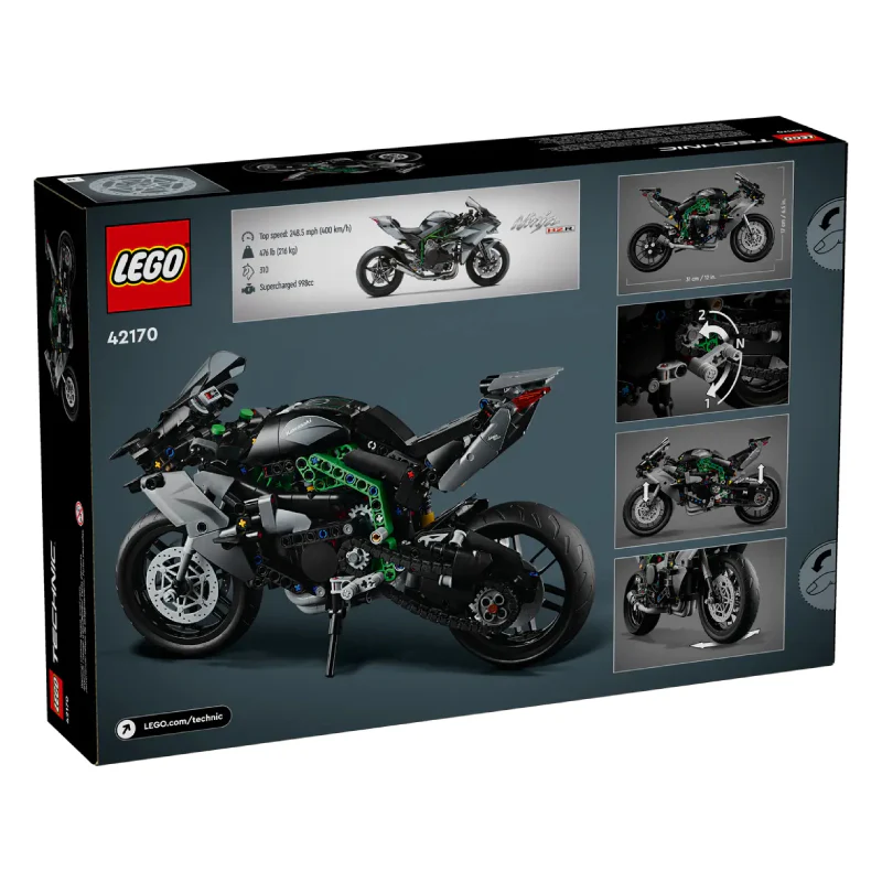 LEGO Technic Kawasaki Ninja H2R Motorcycle Building Toy (643-Pieces) - Image 4