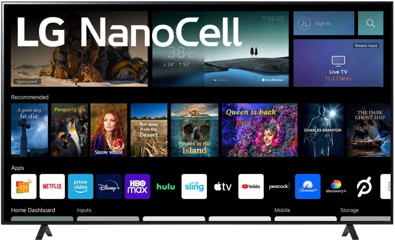 LG 55" NanoCell LED 4K UHD Smart webOS TV Black - Image 3