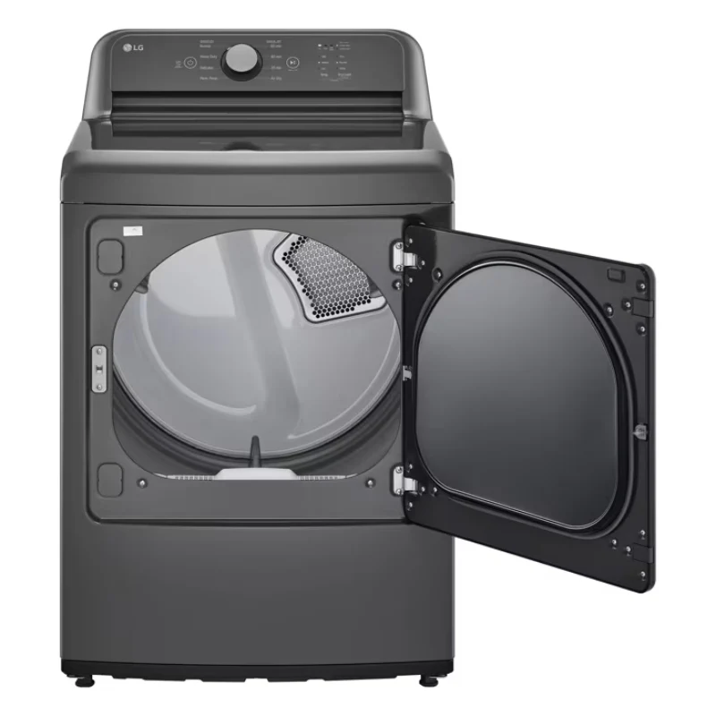 LG DLE6100M 7.3 cu. ft. Ultra Large Capacity Rear Control Electric Dryer - Monochrome Gray - Image 5
