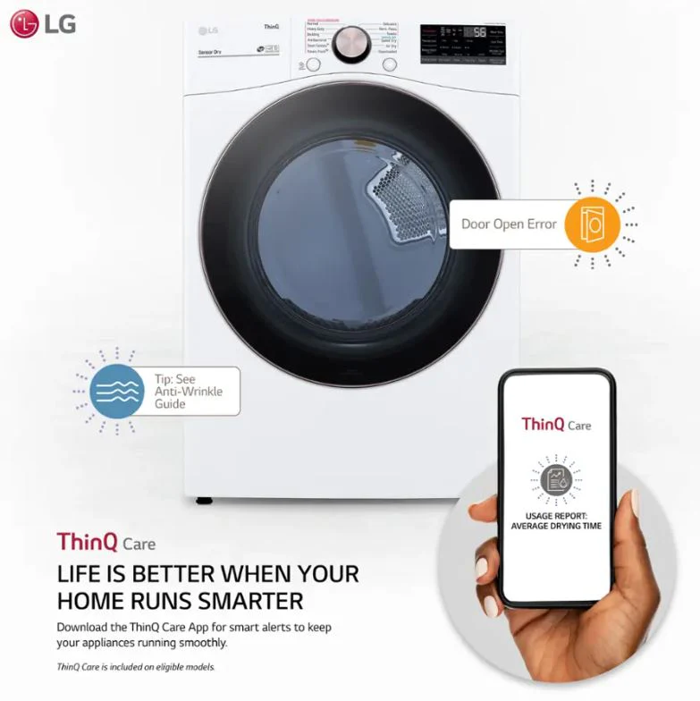 LG DLEX4000 7.4 cu. ft. Stackable Smart Electric Dryer with Steam and Built-In Intelligence - Image 9