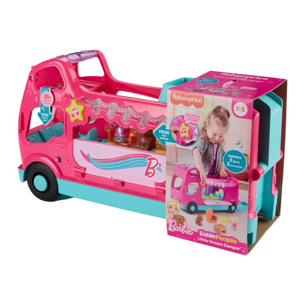 Little People Barbie Little Dreamcamper Rv Playset with Music Lights - Image 2