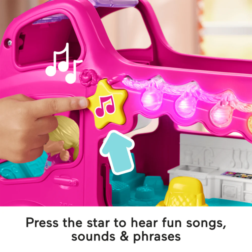 Little People Barbie Little Dreamcamper Rv Playset with Music Lights - Image 5