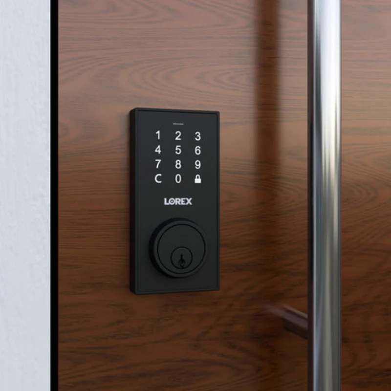 Lorex LK101-AA Bluetooth Deadbolt Smart Lock with Touchpad - Black - Image 4