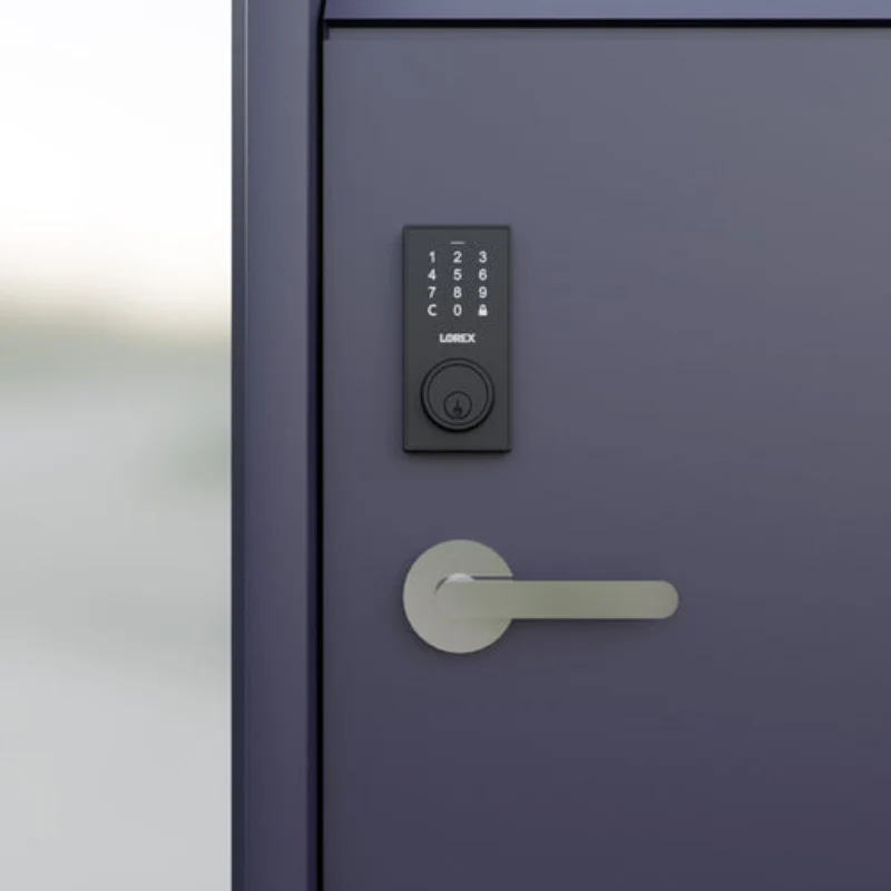 Lorex LK101-AA Bluetooth Deadbolt Smart Lock with Touchpad - Black - Image 5