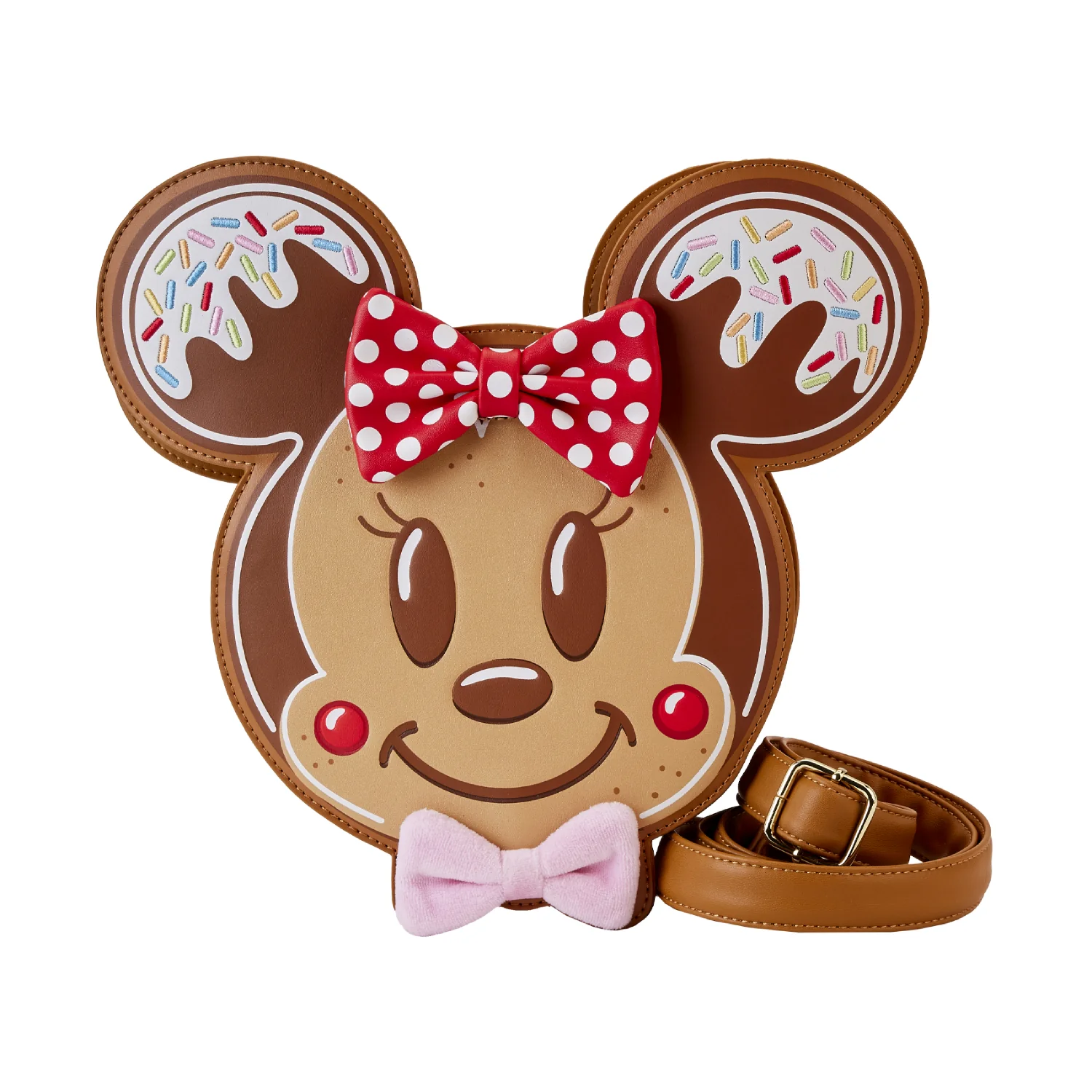 Loungefly Disney Mickey & Minnie Gingerbread Cookie Crossbody Bag - Image 2