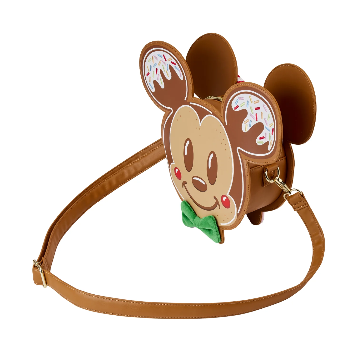 Loungefly Disney Mickey & Minnie Gingerbread Cookie Crossbody Bag - Image 3
