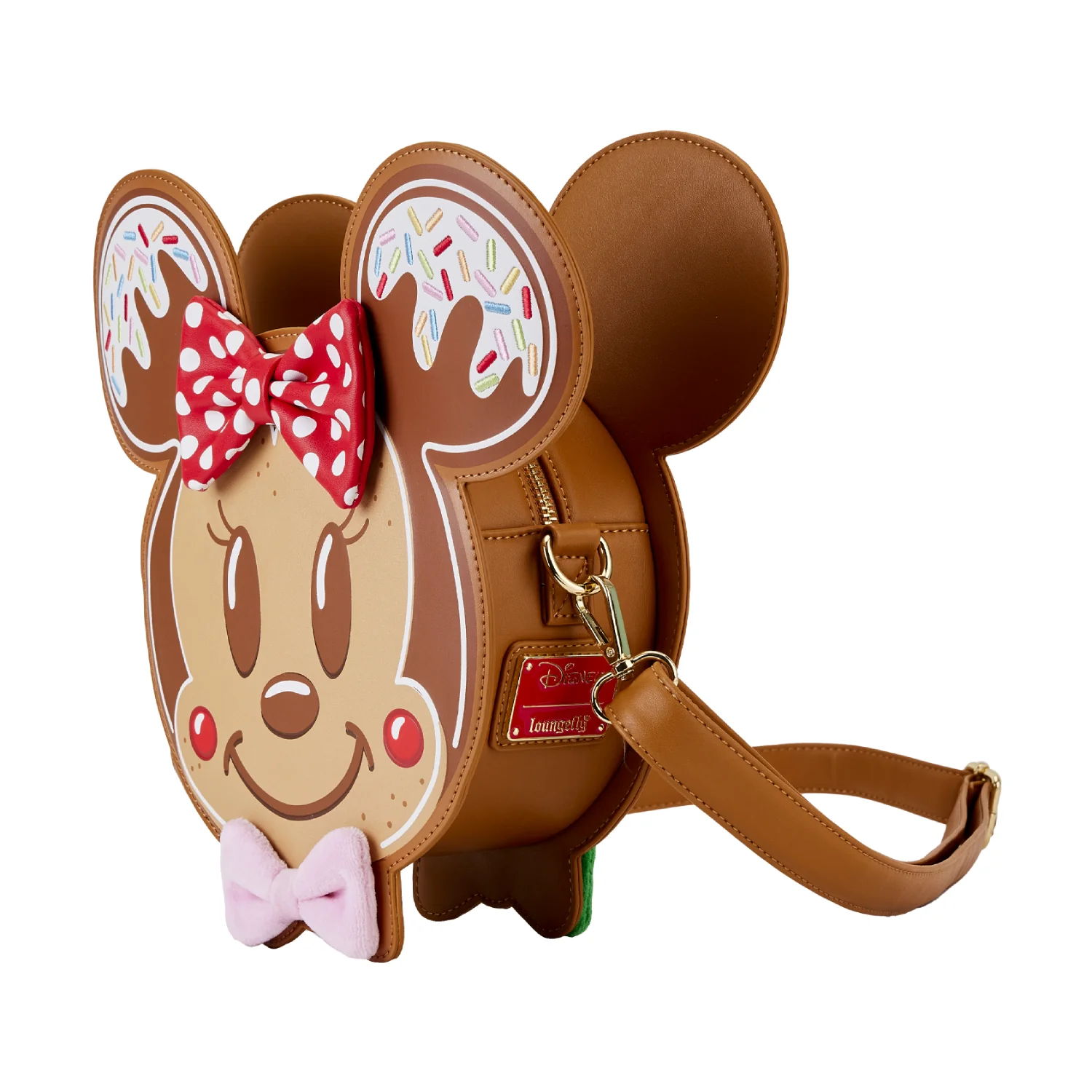 Loungefly Disney Mickey & Minnie Gingerbread Cookie Crossbody Bag - Image 4