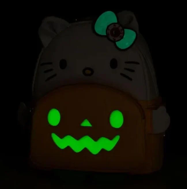 Loungefly Sanrio Hello Kitty Holding Pumpkin Glow Cosplay Mini Backpack - Image 2
