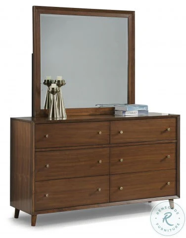 Ludwig 41" Mirror by Flexsteel - Walnut - Image 3