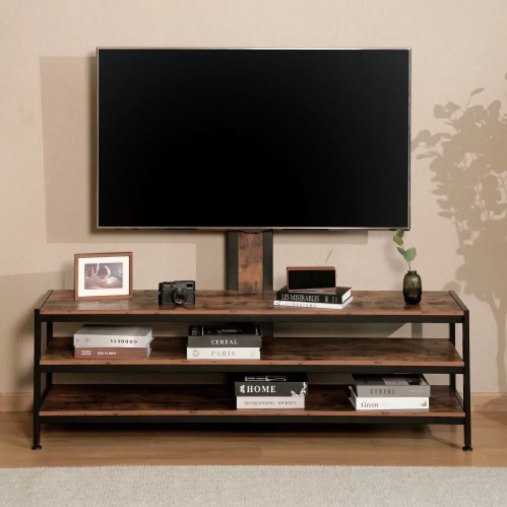 Lumi 3-Tier 37" - 70" TV Stand - Brown - Image 3