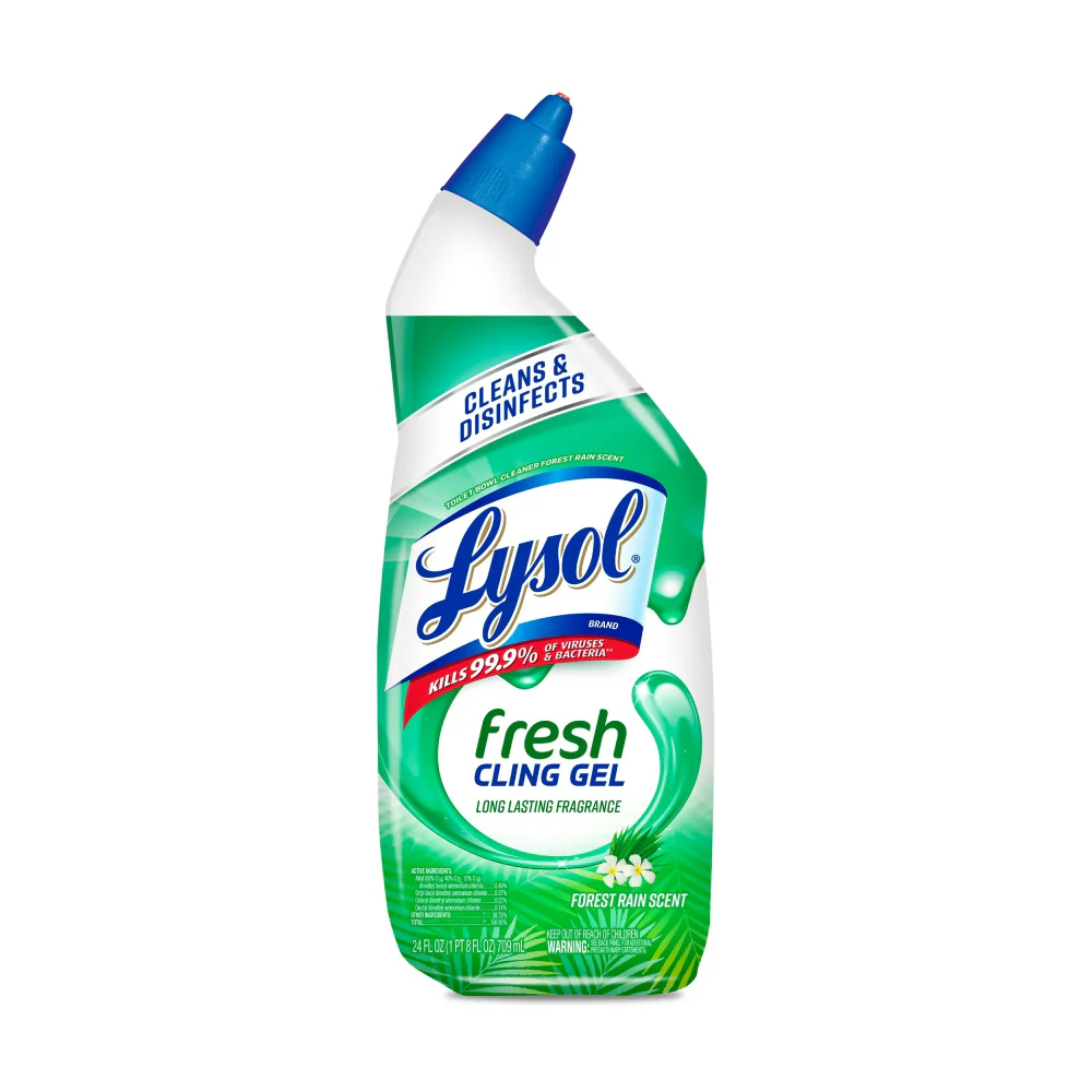 Lysol 24 oz Forest Rain Scent Cleaning and Disinfecting Toilet Bowl Cleaner