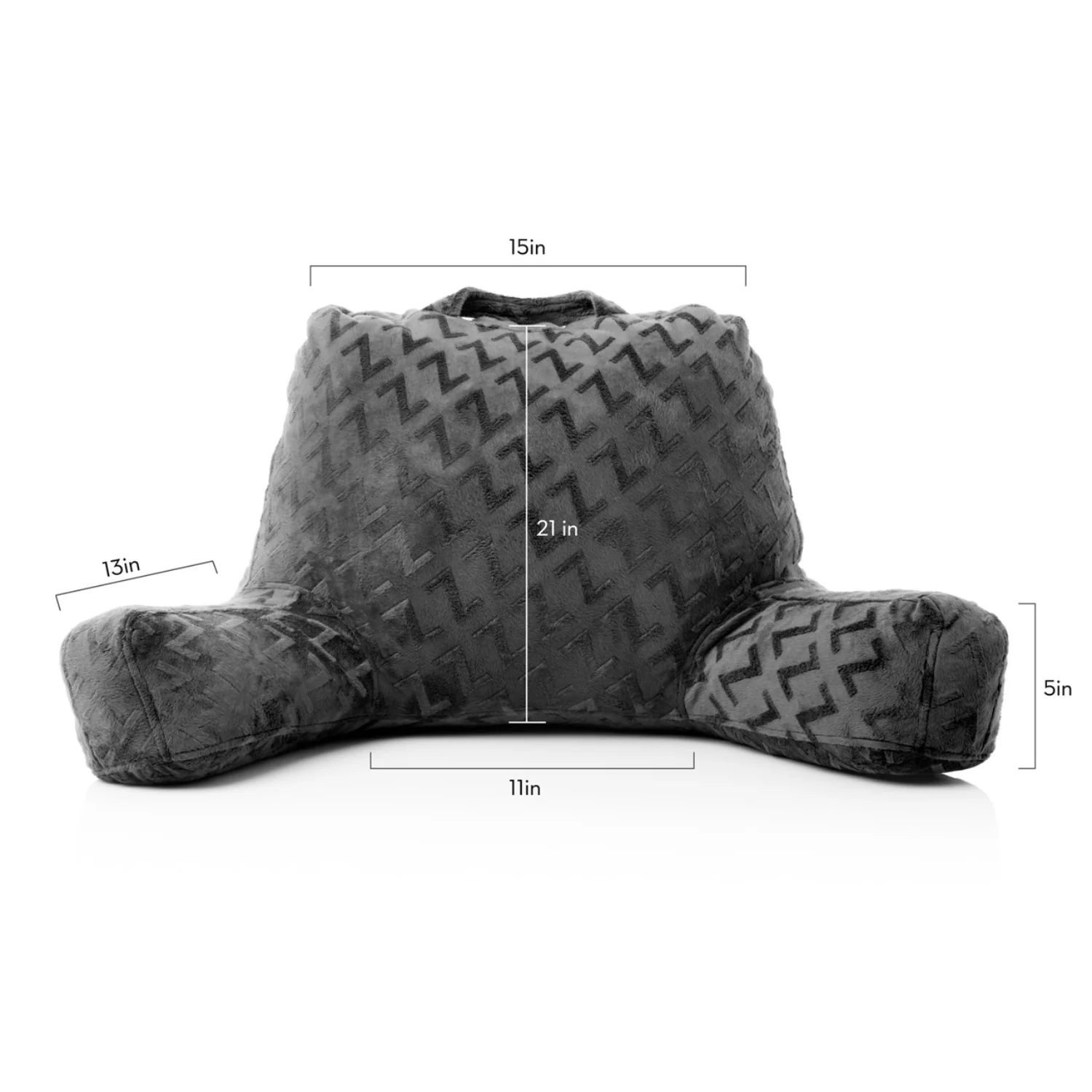 Malouf Speciality Size Z Lounge Pillow - Dark Gray - Image 4