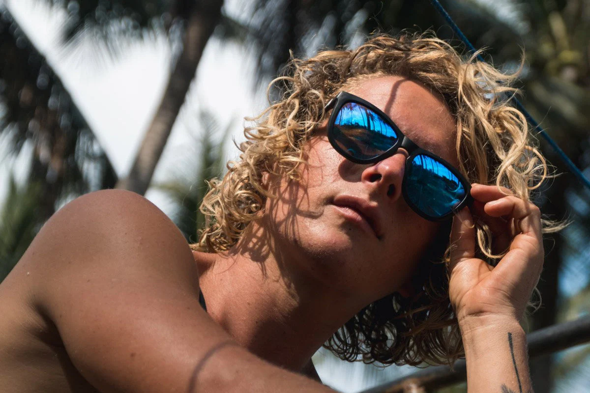 Matte Black - Electric Blue Lens Polarized - Essentials - Image 4