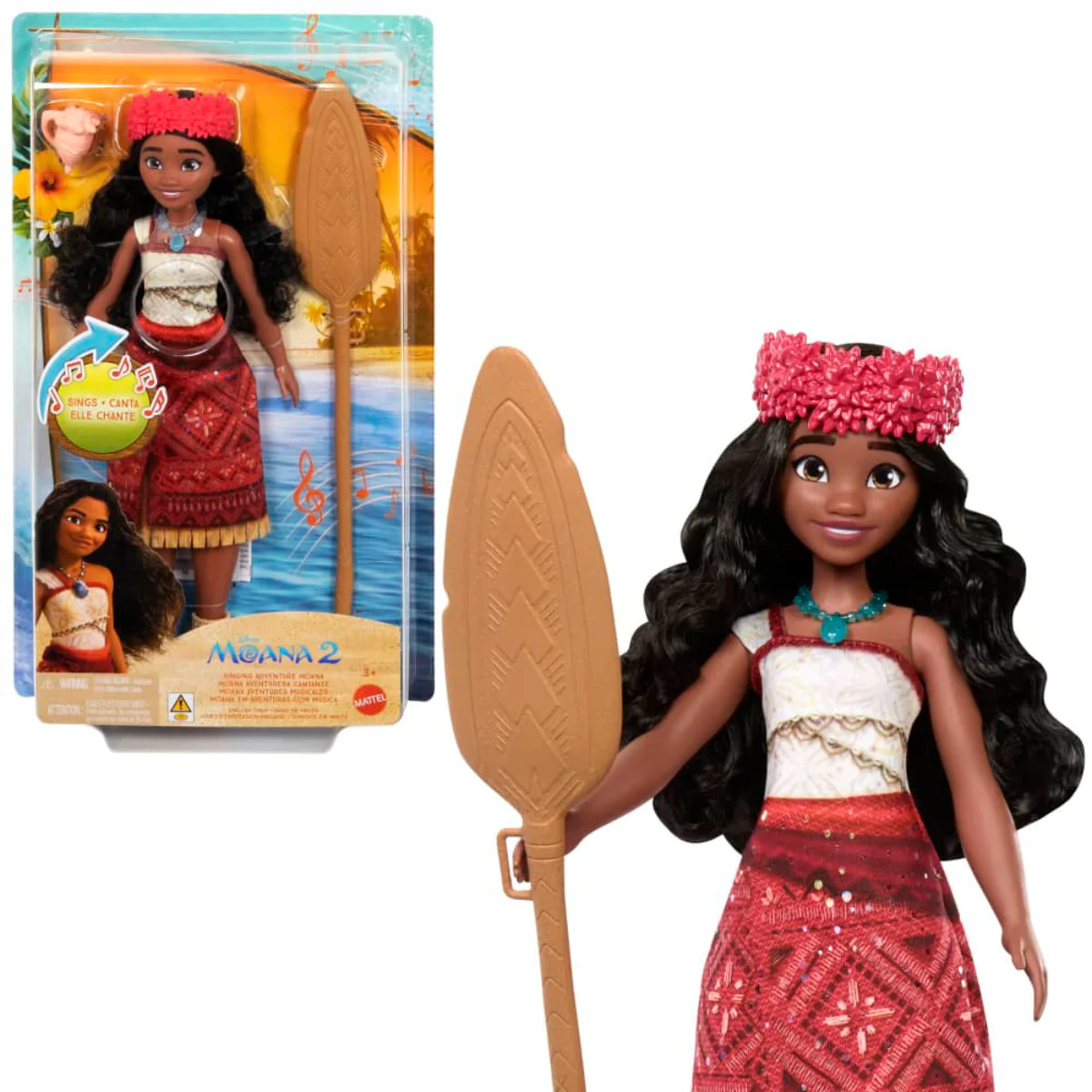 Mattel Disney Moana 2 Singing Adventure Doll with Accessories - Image 5