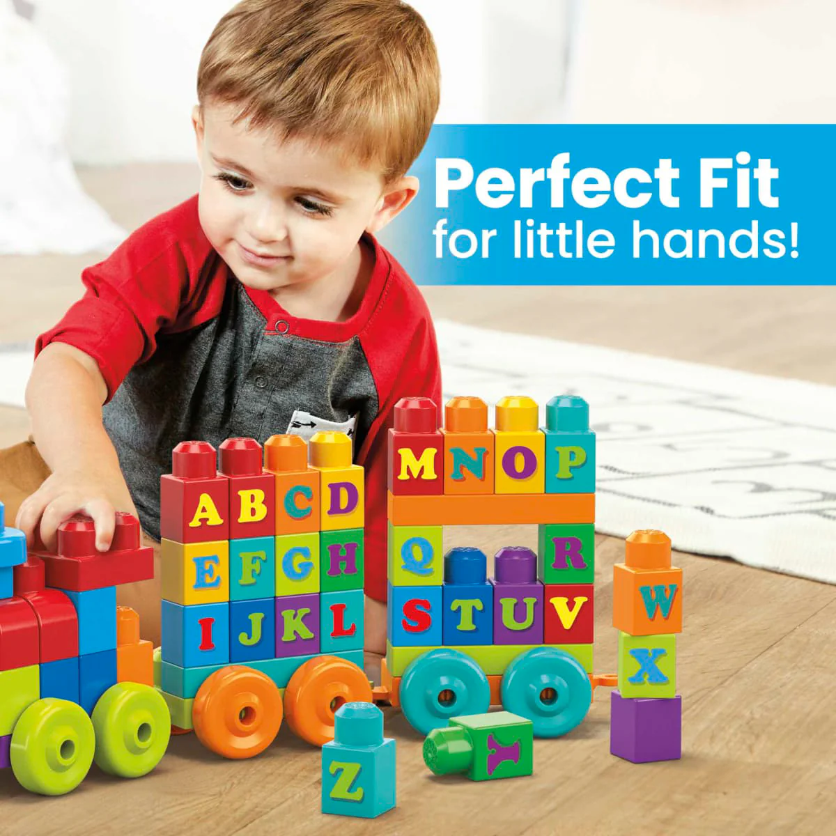 Mega Blocks ABC Learning Train Building Toy Set (60-Pieces) - Image 3