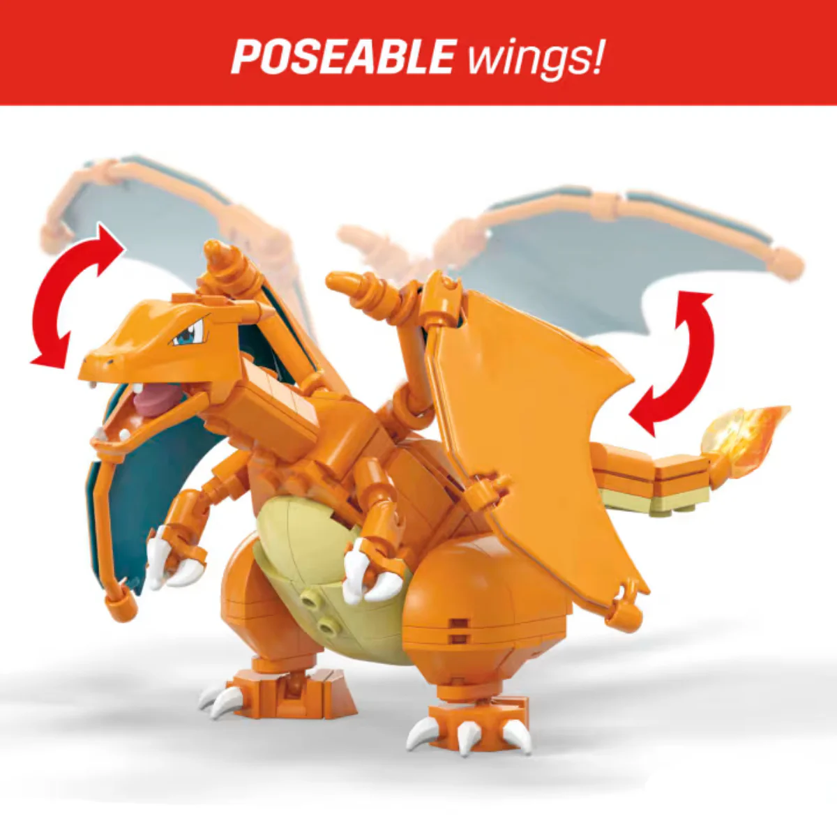 Mega PokÃƒÂ©mon Charizard Building Toy Set (222 Pieces) - Orange - Image 3