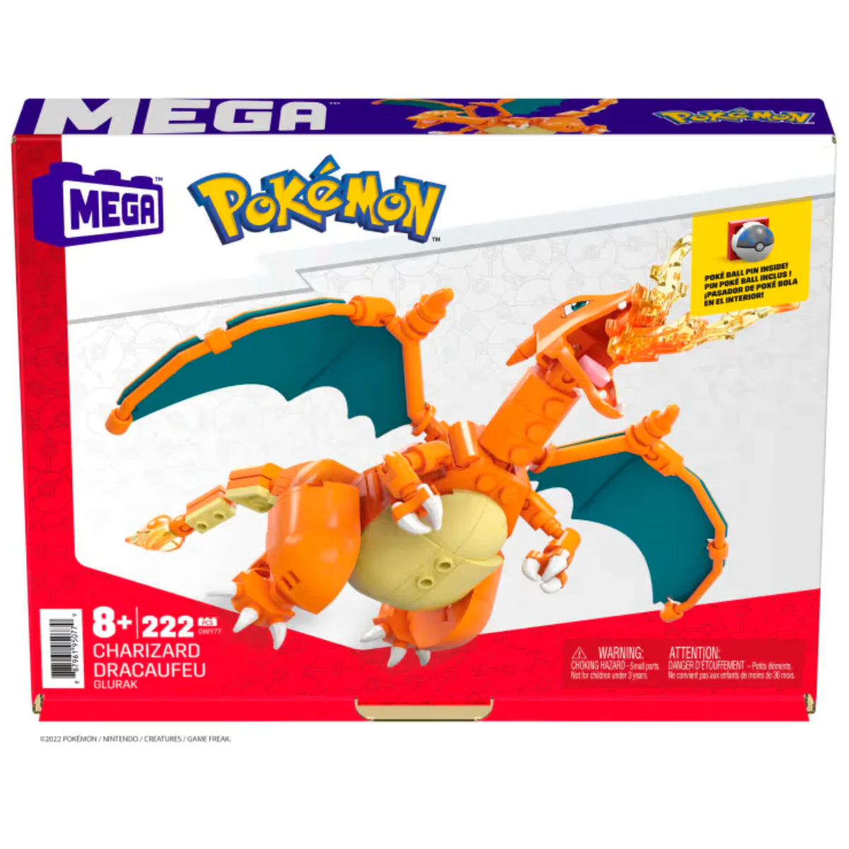 Mega PokÃƒÂ©mon Charizard Building Toy Set (222 Pieces) - Orange - Image 4