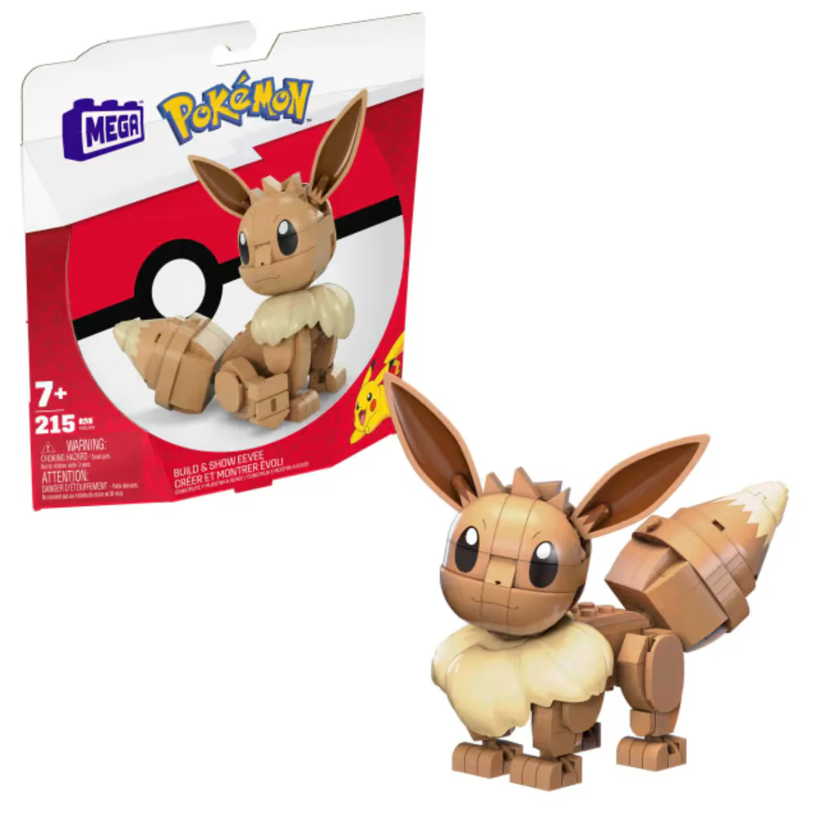 Mega Pokémon Show Eevee Building Toy Set (215-Pieces) - Brown - Image 3