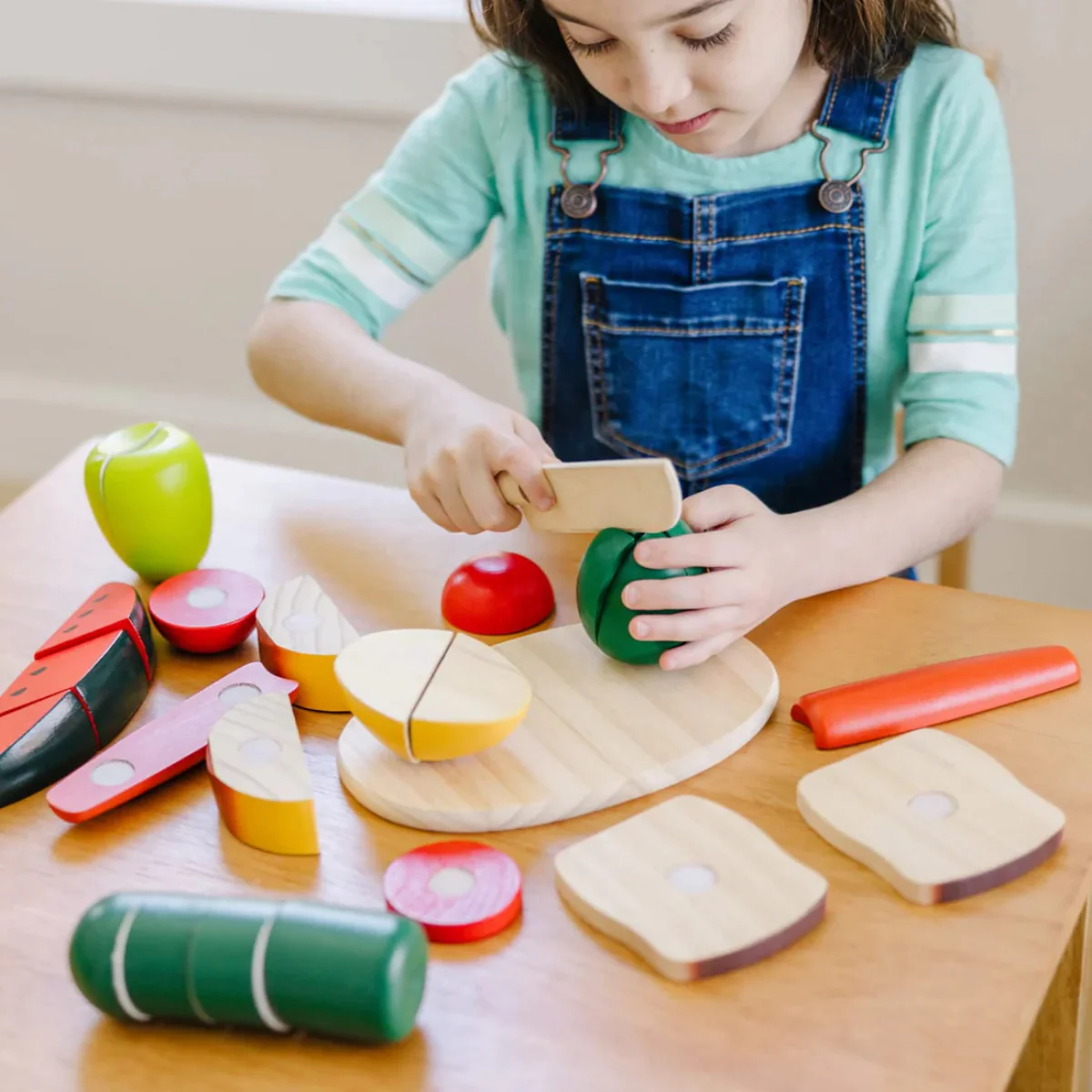 Melissa and Doug Cutting Food - Wooden Play Food - Image 5