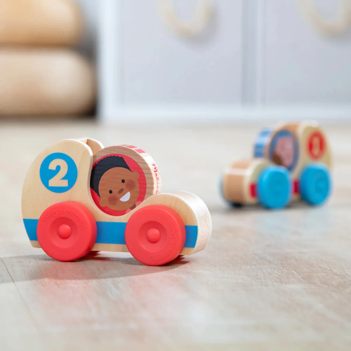 Melissa and Doug GO Tots Wooden Race Cars (4 Pieces) - Image 4
