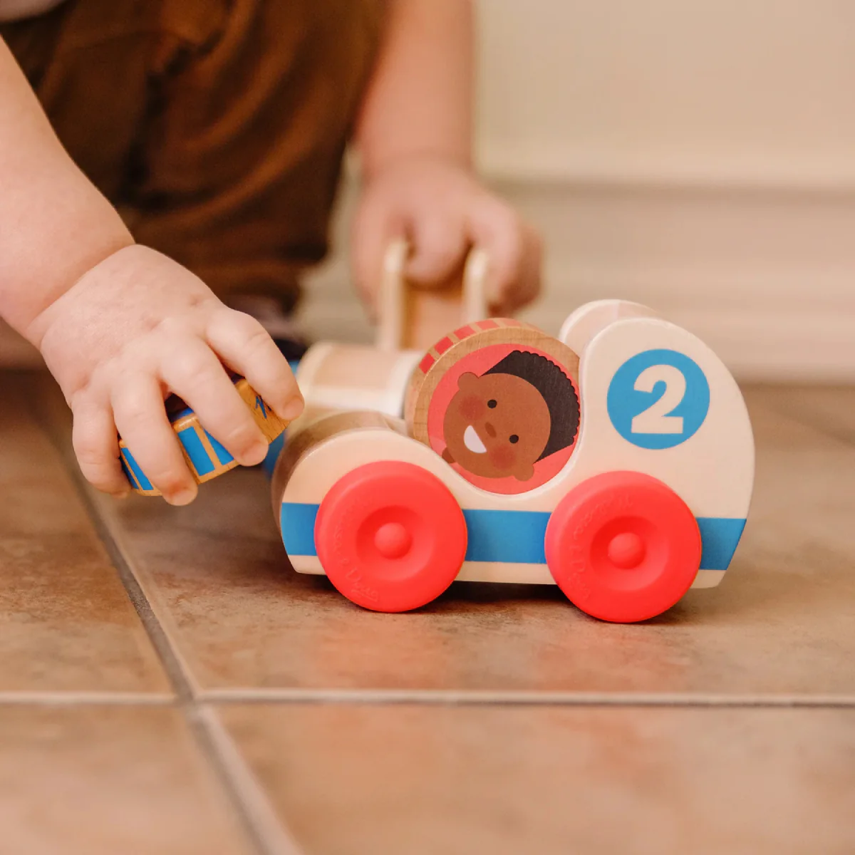 Melissa and Doug GO Tots Wooden Race Cars (4 Pieces) - Image 7