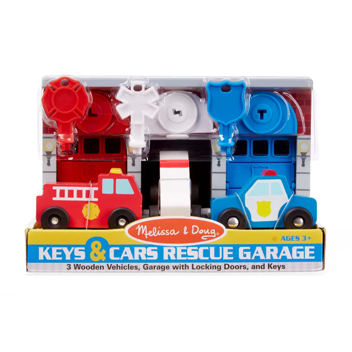 Melissa and Doug Keys and Cars Rescue Garage (4 Pieces) - Image 3