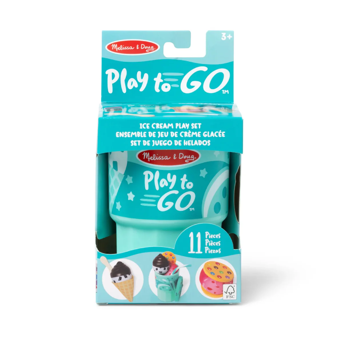Melissa and Doug Play to Go Ice Cream Play Set (11 Pieces) - Image 2