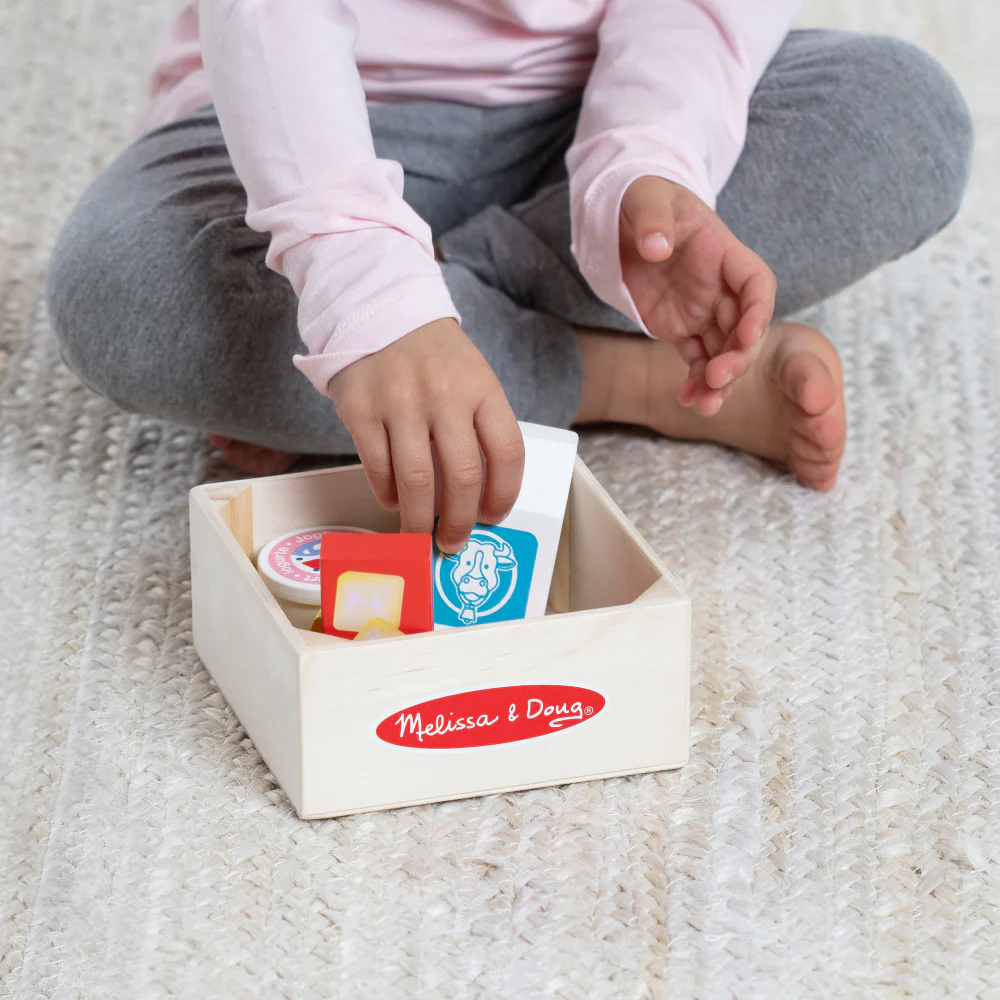 Melissa and Doug Wooden Food Groups Play Set (6-Piece) - Dairy - Image 4