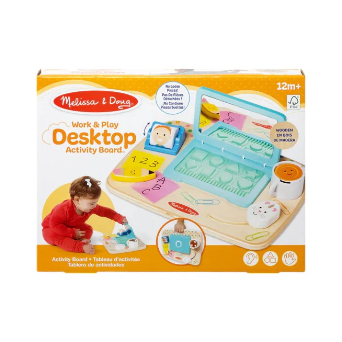 Melissa and Doug Wooden Work and Play Desktop Activity Board Set - Image 3