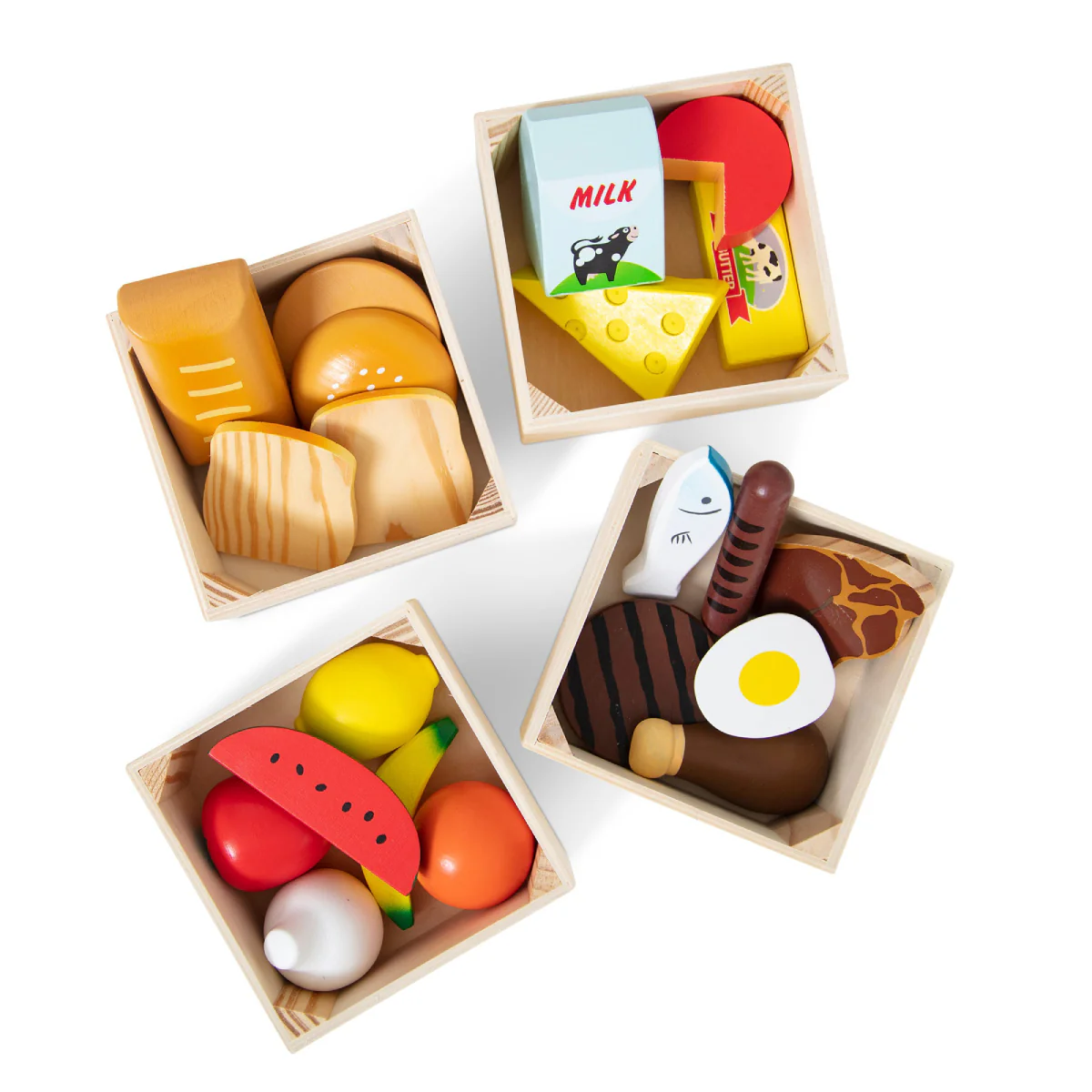 Melissa & Doug Food Groups Wooden Food Play Set