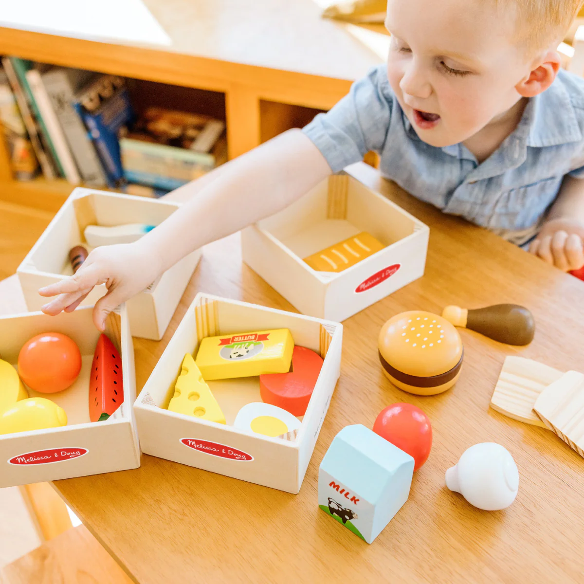 Melissa & Doug Food Groups Wooden Food Play Set - Image 5