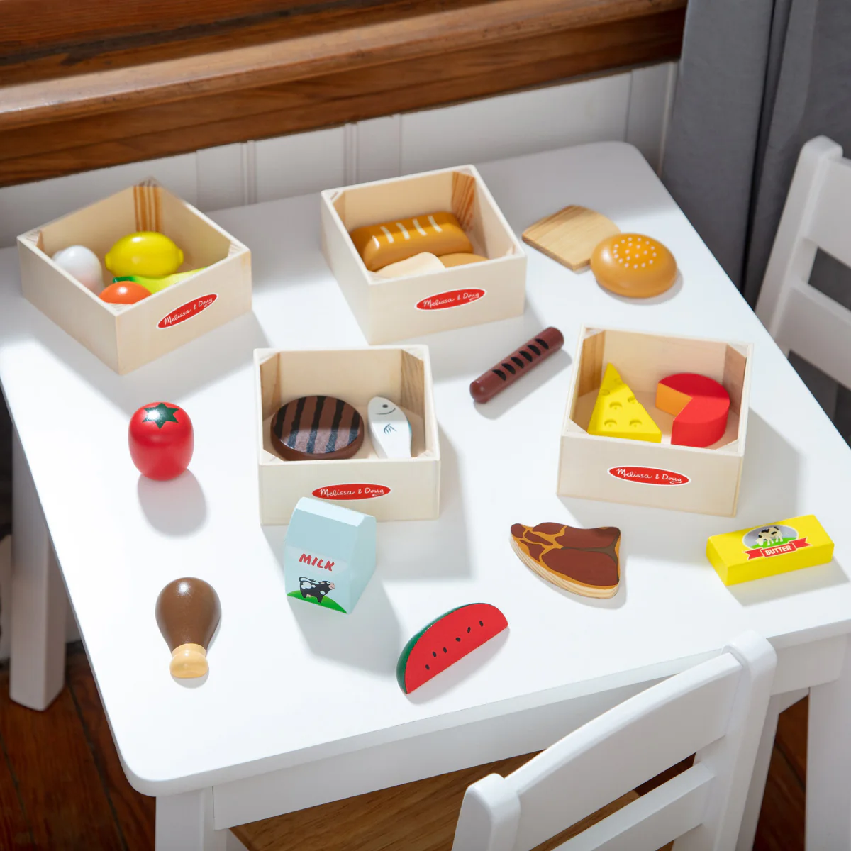 Melissa & Doug Food Groups Wooden Food Play Set - Image 9