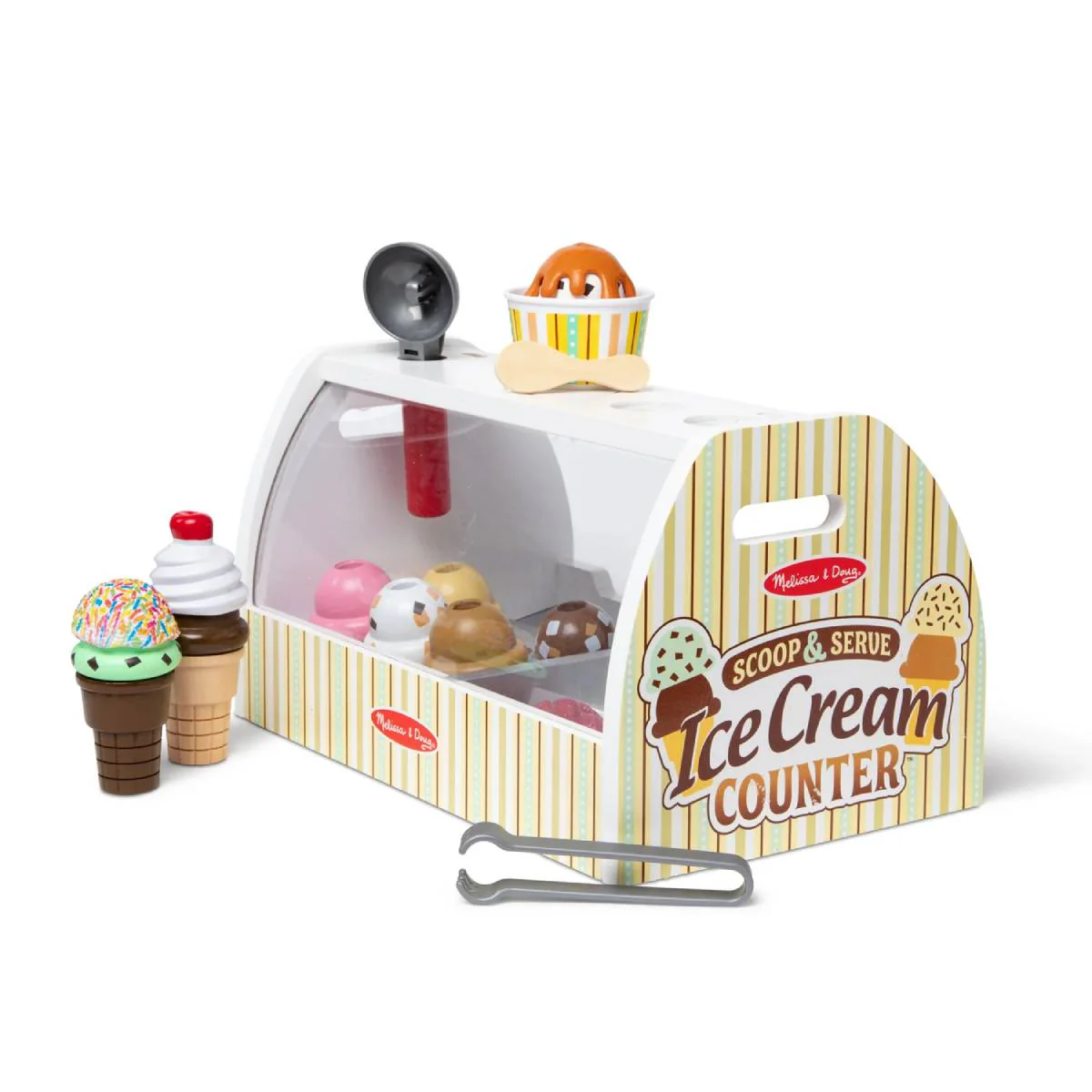 Melissa & Doug Scoop & Serve Ice Cream Counter (28- Pieces) - Image 3