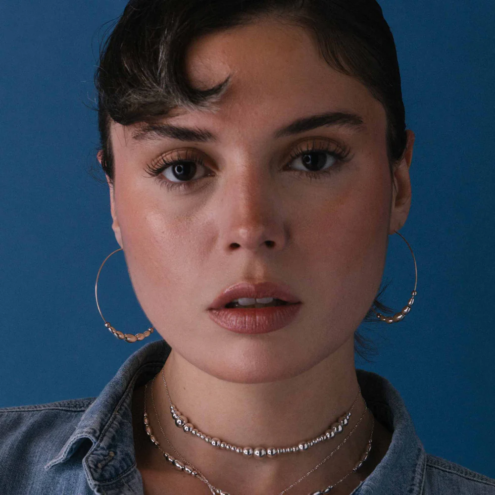 Metal Alchemist Alchemy Beaded Hoops Earrings - Image 4