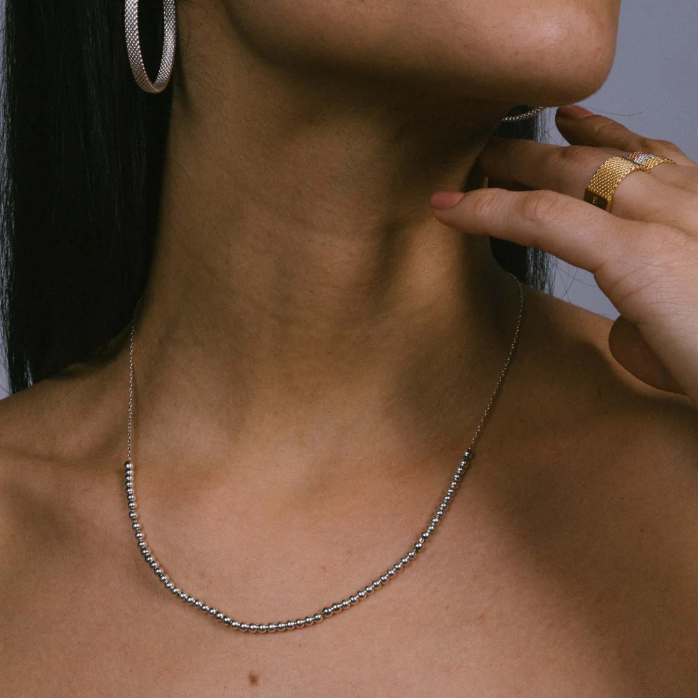Metal Alchemist Dainty Round Alchemy Beaded Lasso Necklace - Image 5