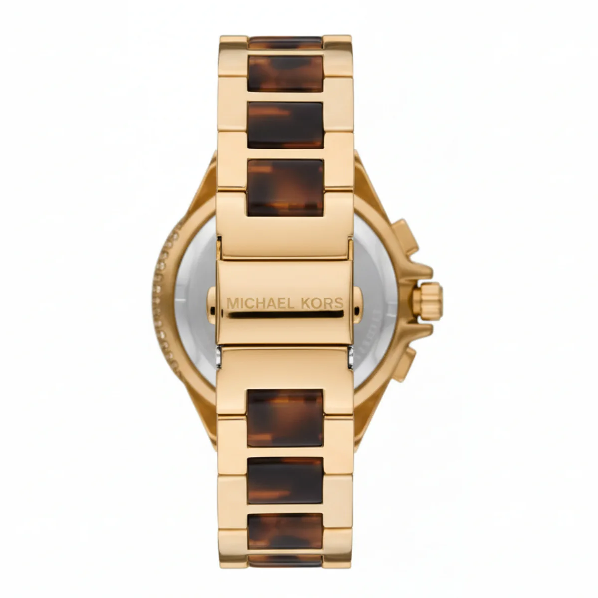 Michael Kors Camille Women's 43mm Chronograph Bracelet Stainless Steel Bracelet Watch - Brown/Gold Dial - Image 2