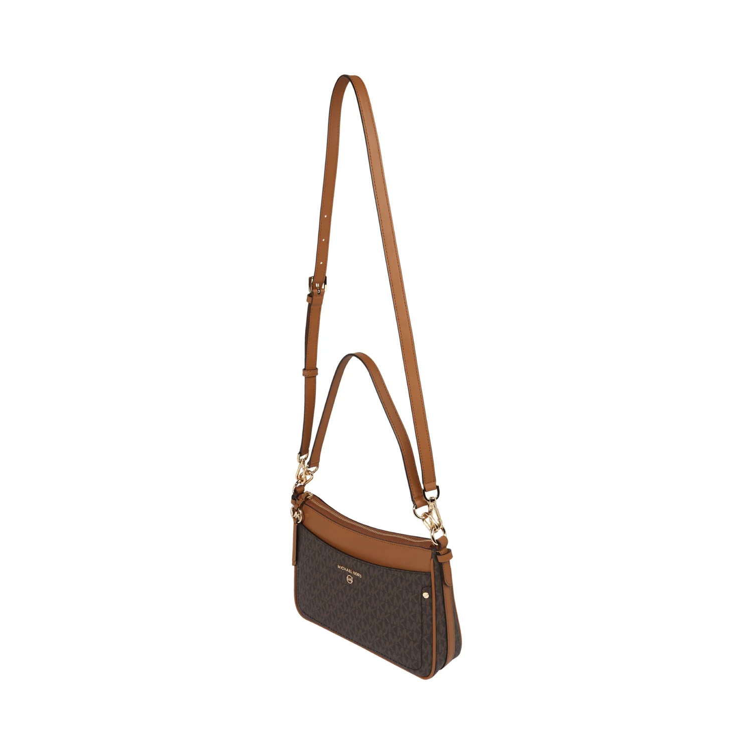 Michael Kors Jet Set 7" Logo Shoulder Bag - Brown/Acorn - Image 2