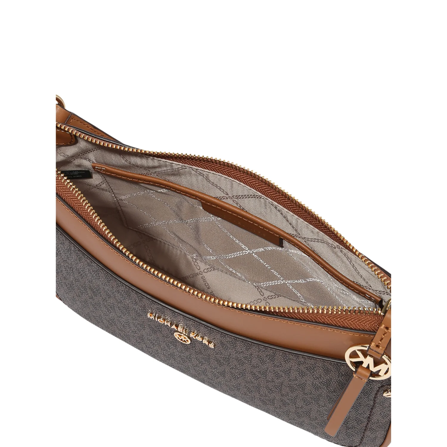 Michael Kors Jet Set 7" Logo Shoulder Bag - Brown/Acorn - Image 3