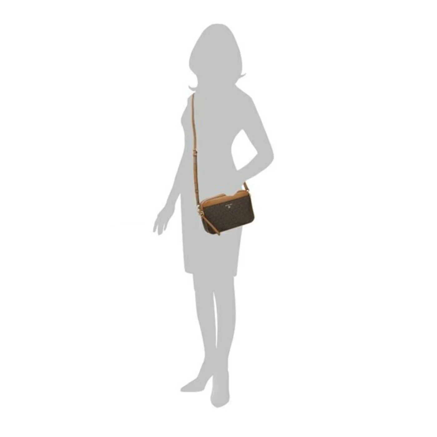 Michael Kors Jet Set Charm Large Camera Crossbody Bag - Brown/Acorn - Image 6