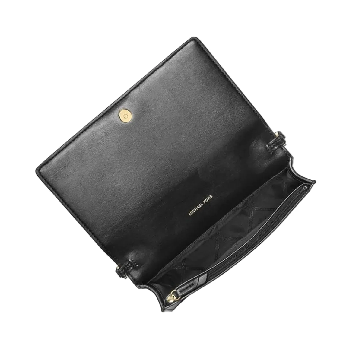 Michael Kors Jet Set Medium Flap Crossbody Bag - Black/Optic White - Image 2