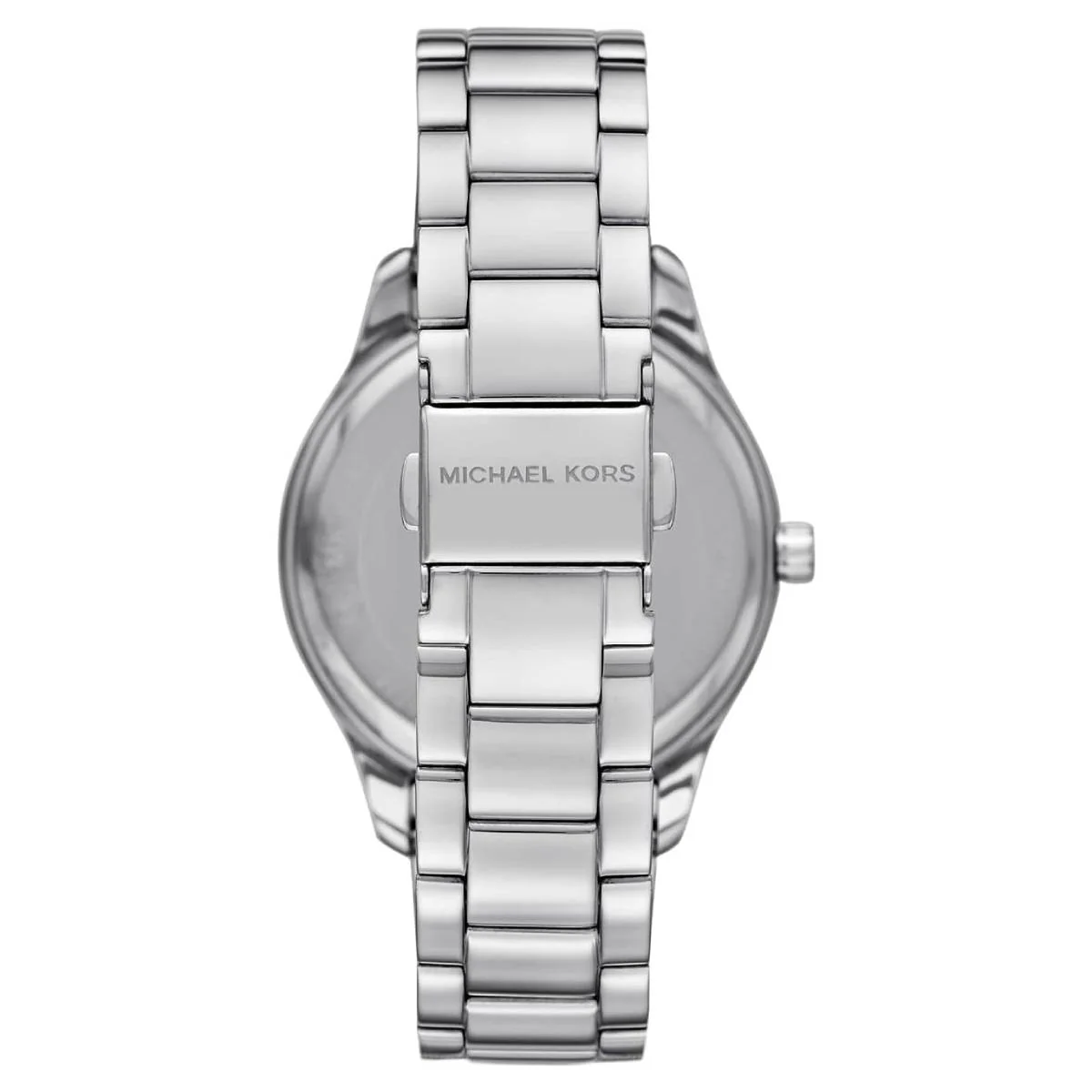 Michael Kors Layton 38mm Double Layered Disk Necklace Watch - Silver - Image 3