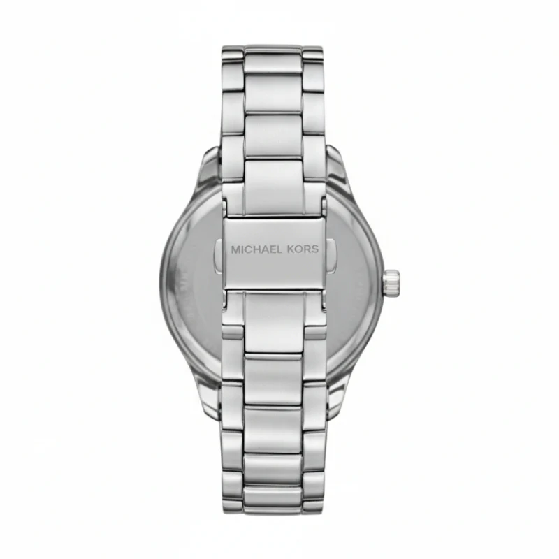 Michael Kors Layton Women's 38mm Analog Silver Bracelet Watch - Beige Dial - Image 3