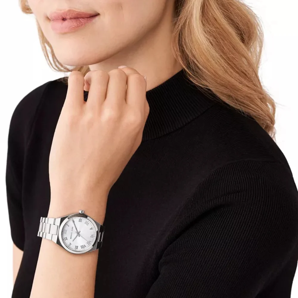 Michael Kors Lennox Women's 37mm Bracelet Watch - Silver-Tone - Image 4